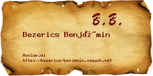 Bezerics Benjámin névjegykártya