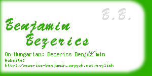 benjamin bezerics business card